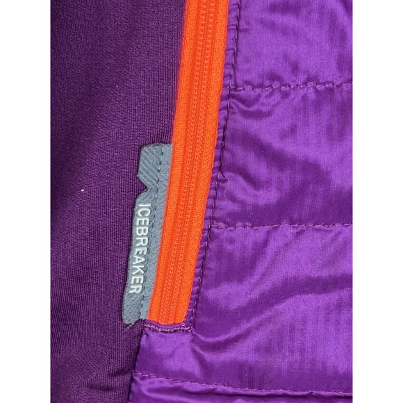 Icebreaker Puffer Jacket Womens M Purple Merino Wool Helix MerinoLoft Insulated - Picture 3 of 16